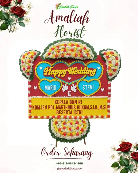 Papan Bunga Pernikahan Singonegaran